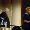 BCIU gala 2014 Pele Kely Nascimento Deluca and Henry Kissinger with the sculpture by Sergey Eylanbekov