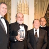 BCIU gala 2012 Carlos Slim with the sculpture by Sergey Eylanbekov
