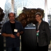 Sculptures and drawings by Sergey Eylanbekov at the United Nations. Claudia Abate and Sergey Eylanbekov