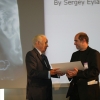 Honorary President of the International Olympic Committee Juan Antonio Samaranch awards First Prize to Sergey Eylanbekov in Barcelona 2004